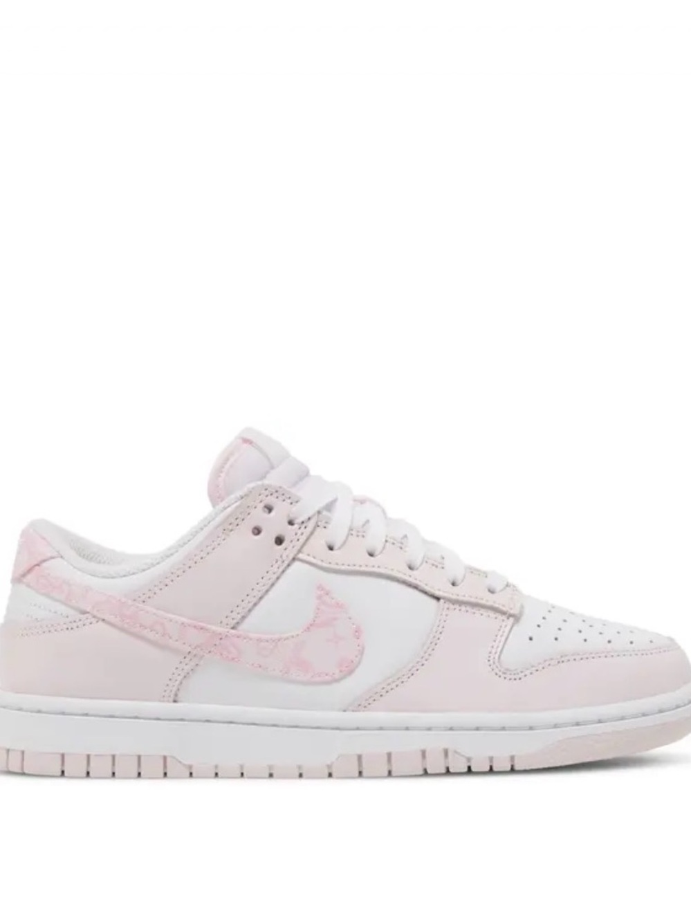 Nike Women's Pale Pink and White Low-Top Sneakers